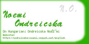 noemi ondreicska business card